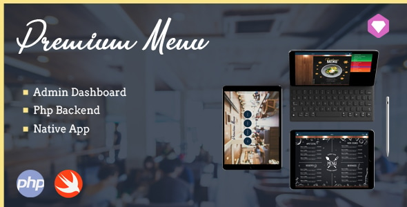 Premium Menu - iPad Menu Native App iOS Template