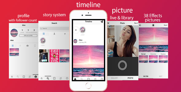 Zapinsta - The most advanced instagram clone with Ionic and Firebase