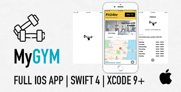 MyGym - Fitness Gym App for Coaches, Trainers and PT Classes Created With Swift 4 in Xcode