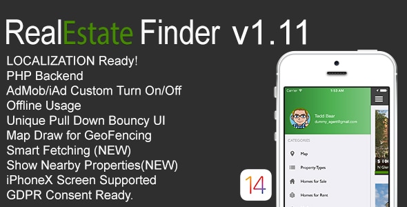 RealEstate Finder Full iOS Application v1.11