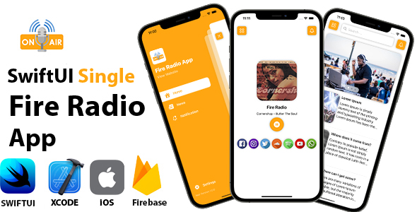 SwiftUI Single Fire Radio App | Full iOS Application