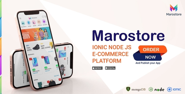 ionic node js e-commerce platform full application - android - ios - dashboard - backend