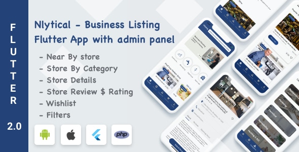 Business Listing Flutter App and Website with Admin Panel