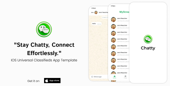 Chatty | iOS Universal Public Chat App Template (Swift)