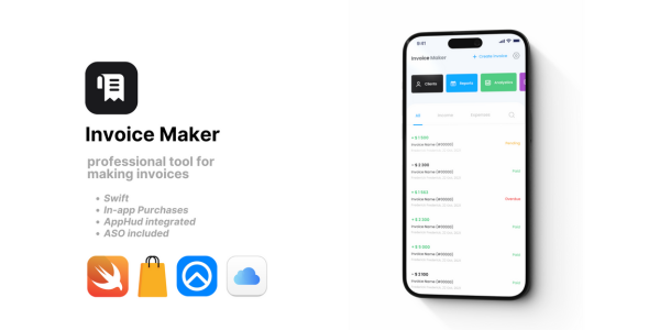 Invoice Maker & Estimate - IOS Source Code Application Swift Template