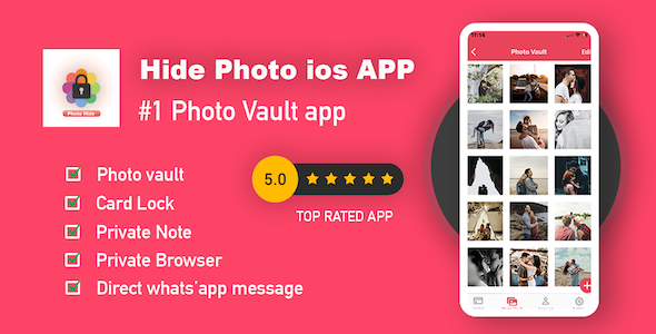 Hide Photo - Gallery vault - iOS Swift App Source Code