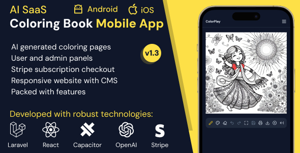 ColorPlay - AI SaaS Coloring Book Mobile App