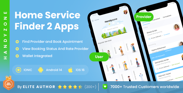 4 App| Home Service Finder| Service Provider Booking App | Professional Service Provider | HandyZone