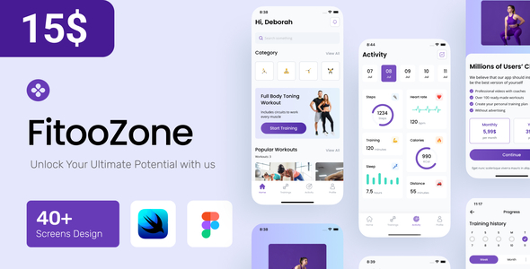 FitooZone App(IOS UI Kit Swift UI )