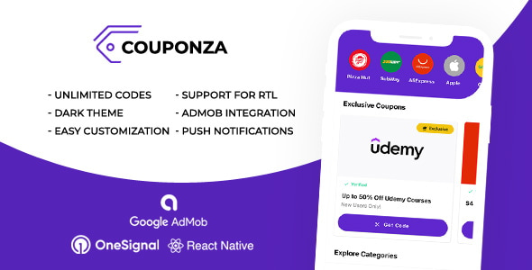 Ultimate Discounts & Coupons | Couponza Mobile - React Native