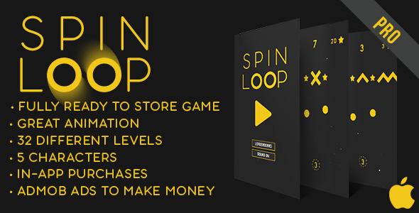 Spin Loop - Fun Arcade Game IOS Template + easy to reskine + AdMob