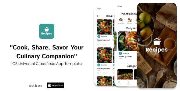 Recipes | iOS Universal Social Recipes App Template (Swift)