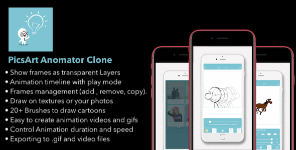 PicsArt Animator Clone - iOS Only app With AdMob Integrated