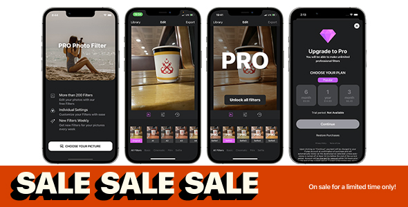 Pro Photo Filter App - iOS SwiftUI Full Application