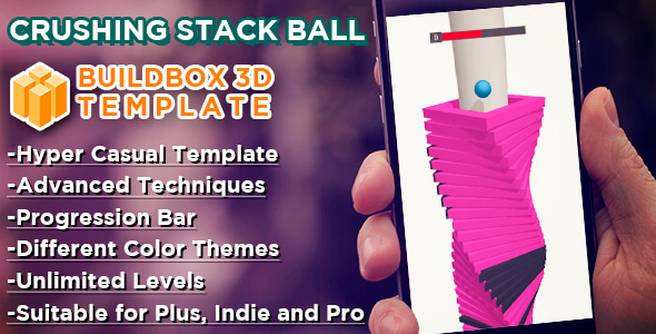 Crushing Stack Ball - Buildbox 3D Hyper Casual Template