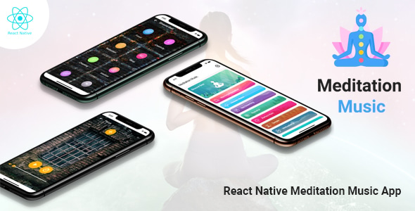 Meditatoin music React native app for Android and iOS - Relax music, Sleep sound