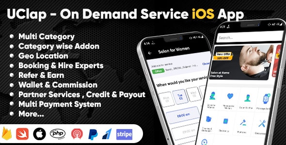 UClap - On Demand Home Service App | UrbanClap Clone | Handyman | iOS App