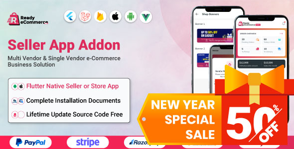 Ready eCommerce - E-Commerce Seller App | Store App | Provider App | Vendor App Addon