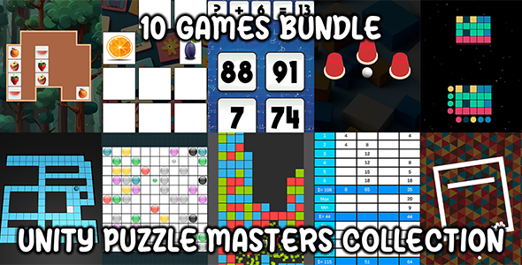 10 Unity Puzzle Games Bundle