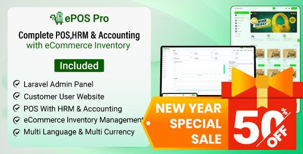 ePOS Pro - POS, HRM & Accounting with eCommerce Solution