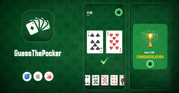 GuessThePocker - Poker iOS Game - Card Game