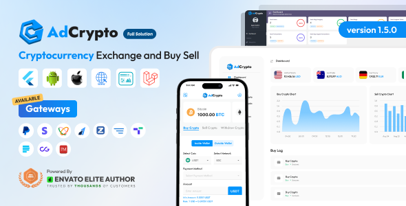 AdCrypto - Cryptocurrency Exchange and Buy Sell Full Solution