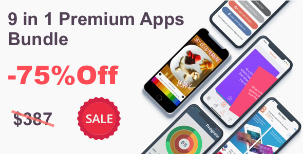 9 in 1 Source Code Bundle Of Premium Apps