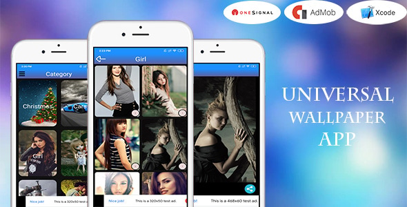 Universal Wallpaper App With Admin panel (iOS app and Swift 5)