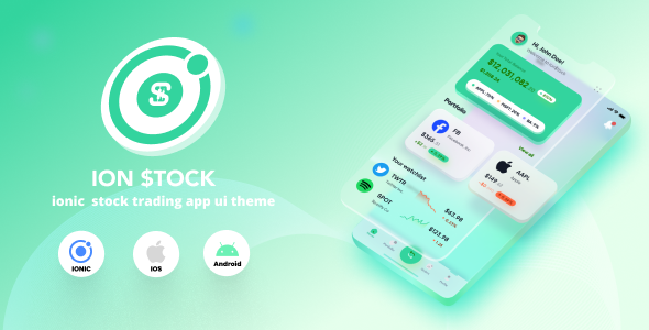 ION Stock - ionic stock trading app ui theme | ionic 6 | Capacitor