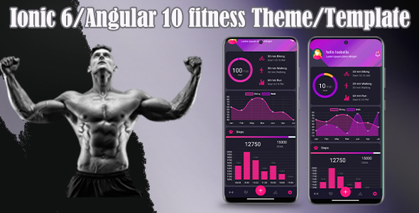 Ionic 6 / Angular 10 Fitness UI Theme / Template App | Starter App