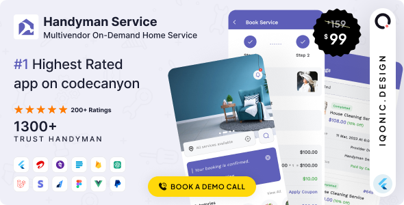 Handyman Service - On-Demand Home Service Flutter App with ChatGPT Integration