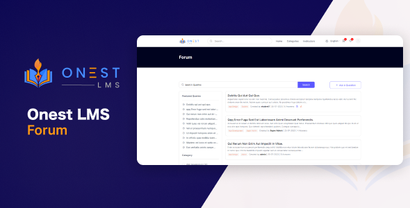 Forum Discussion Addon for Onest LMS