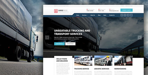 CargoPress — WordPress Theme for Logistics, Warehouse, and Transport Websites