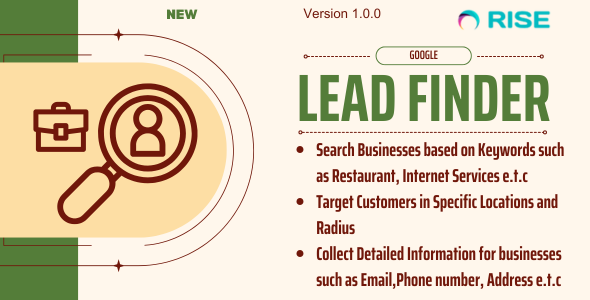 Google Lead Finder for RISE CRM