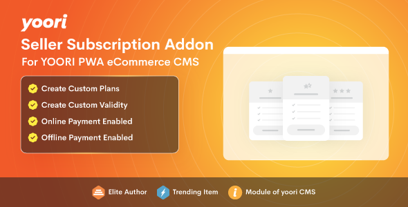 YOORI eCommerce Seller Subscription Addon