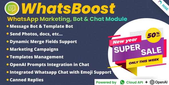 WhatsBoost - WhatsApp Marketing, Bot & Chat Plugin for Rise CRM