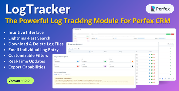 LogTracker - The Powerful Error Tracking Module for Perfex CRM