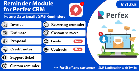 Reminder module for Perfex CRM