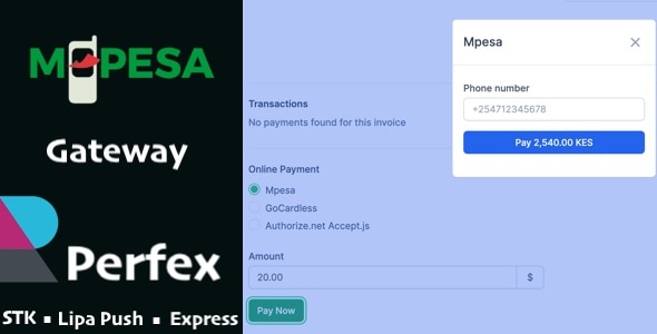 Mpesa Gateway - Perfex CRM module