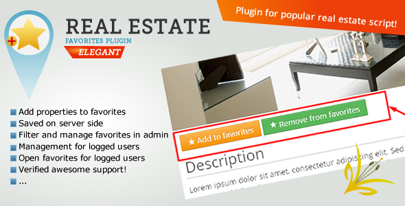 Real Estate Favorites / Bookmarks