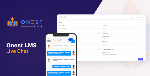 Onest LMS - LiveChat Addon - Real Time Customer Support Integration