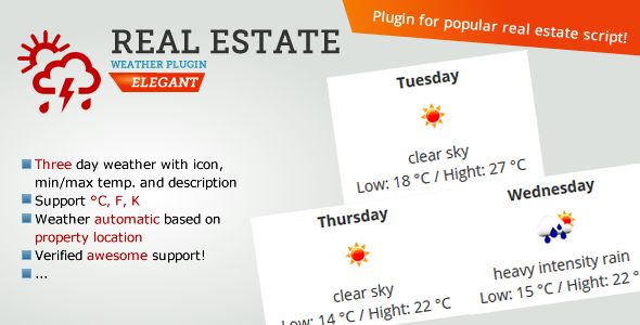 Real Estate Weather Widget