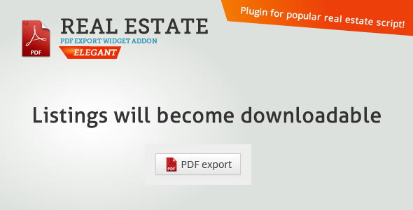 Real Estate PDF Export