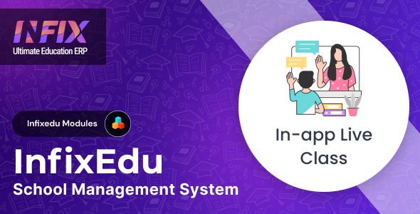 In-App Live Class add-on | InfixEdu School - School Management System Software