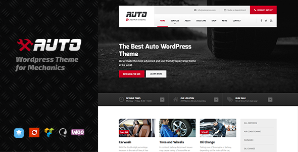 Auto — WordPress theme for Mechanics, Car Dealers, and Repair Shops