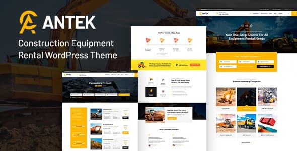 Antek - Construction Equipment Rentals WordPress Theme