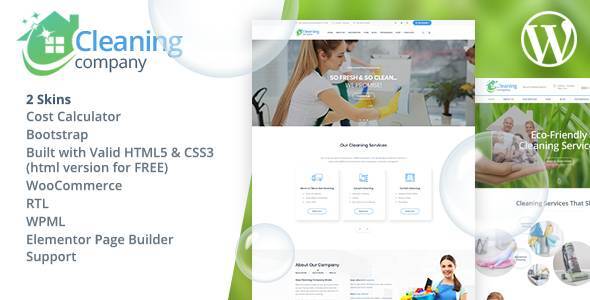 Cleaning Services WordPress Theme + RTL