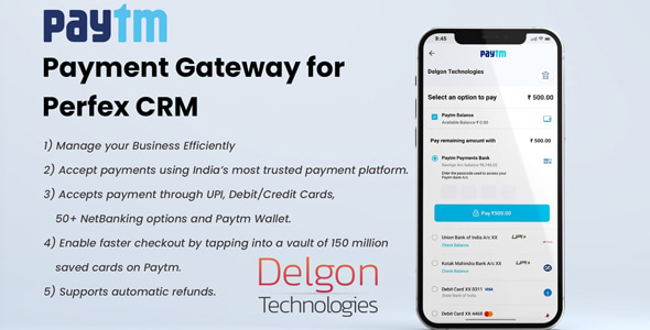 Paytm Payment Gateway Plugin for Perfex CRM