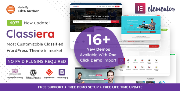 Classiera – Classified Ads WordPress Theme