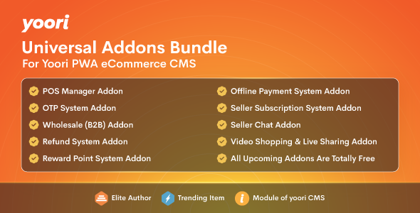 Universal Addon Bundle for YOORI eCommerce